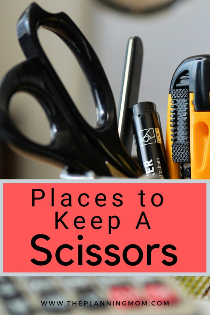 Save time by keeping a scissors in many places in your home. Keep your office supplies organized with places to keep a scissors.Tips on organizing your office supplies.