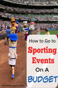 How to save money at a sporting event and attend a sporting event for cheap. Attending a game on a budget.