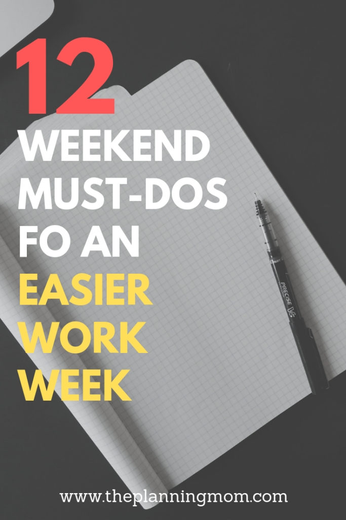 tips for an easier work week, stress free work week, easy work week