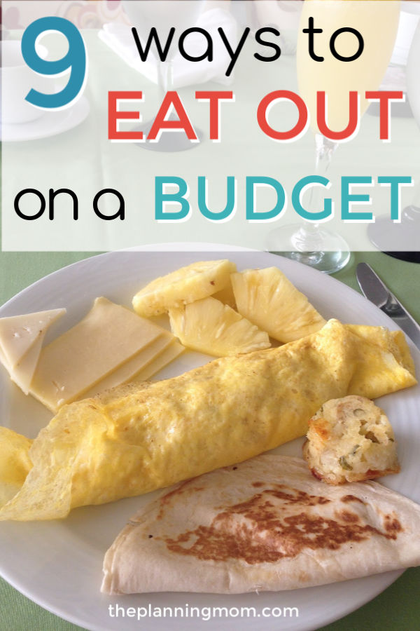 Eat out for cheap, save money at restaurants, eat out on a budget