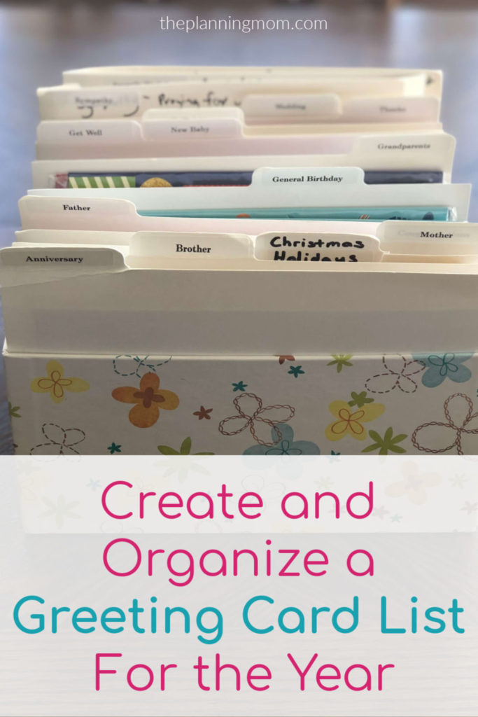 organize a greeting card list, how to organize your greeting cards, how to store your greeting cards