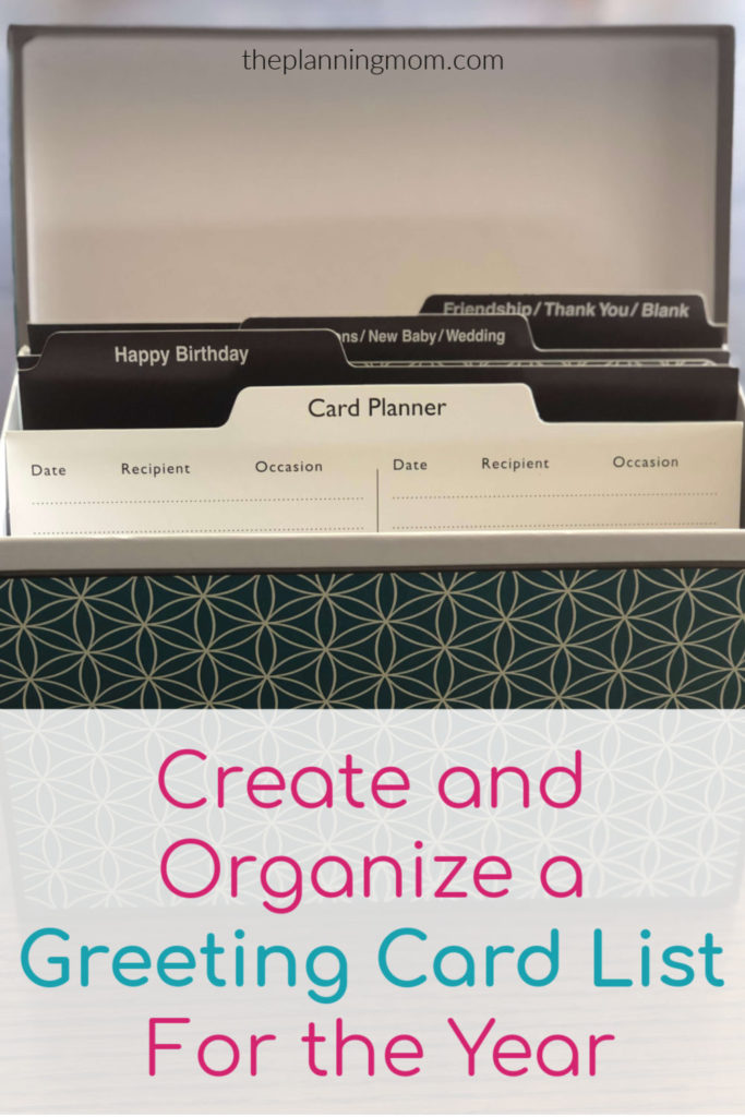organize a greeting card list, how to organize your greeting cards, how to store your greeting cards