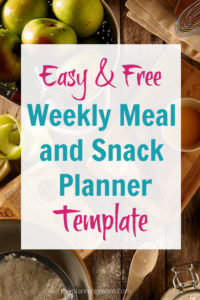 free meal planning printable, easy weekly meal planning template, free meal and snack planning sheet