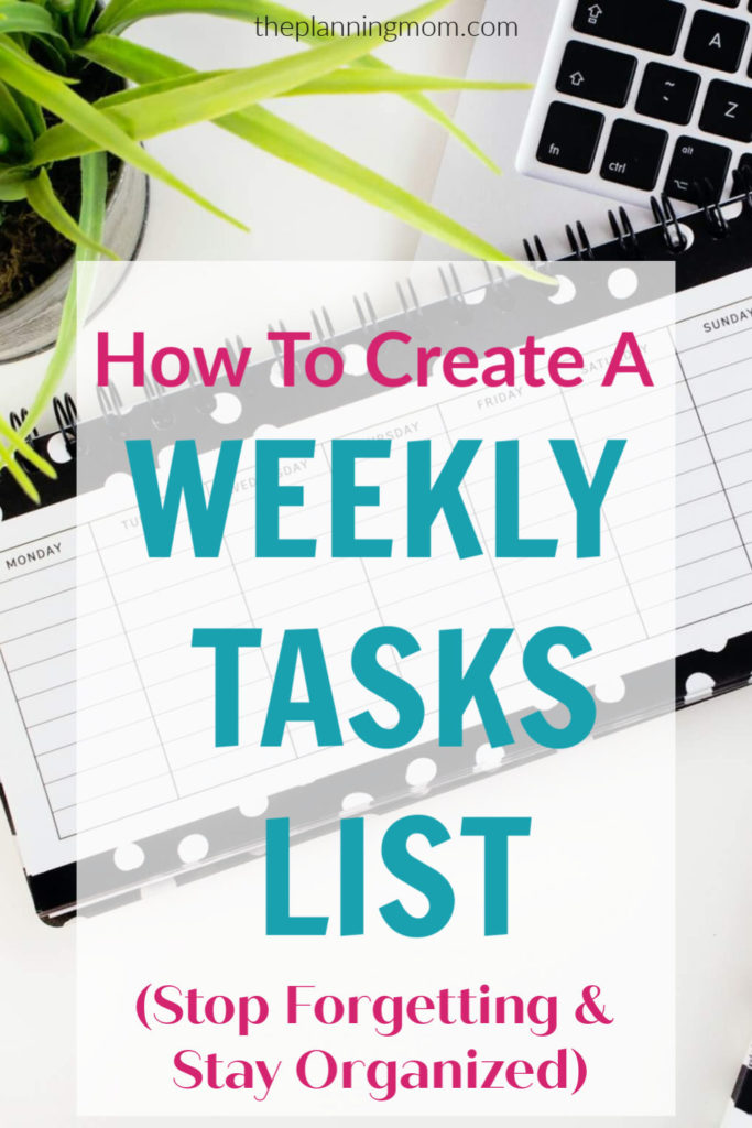 Weekly Tasks Template from www.theplanningmom.com