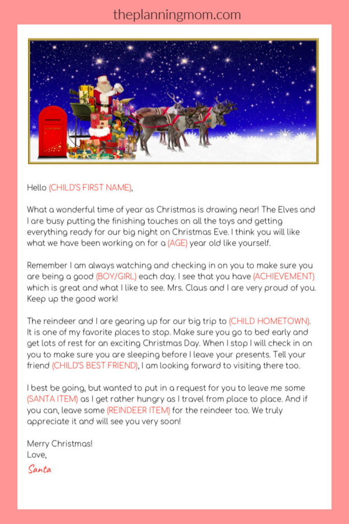 personalized letter from santa, free santa letter, best christmas gifts for children, cheap christmas gifts