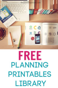 free planning printables, planning resource library, planning freebies, planning and organizing printables