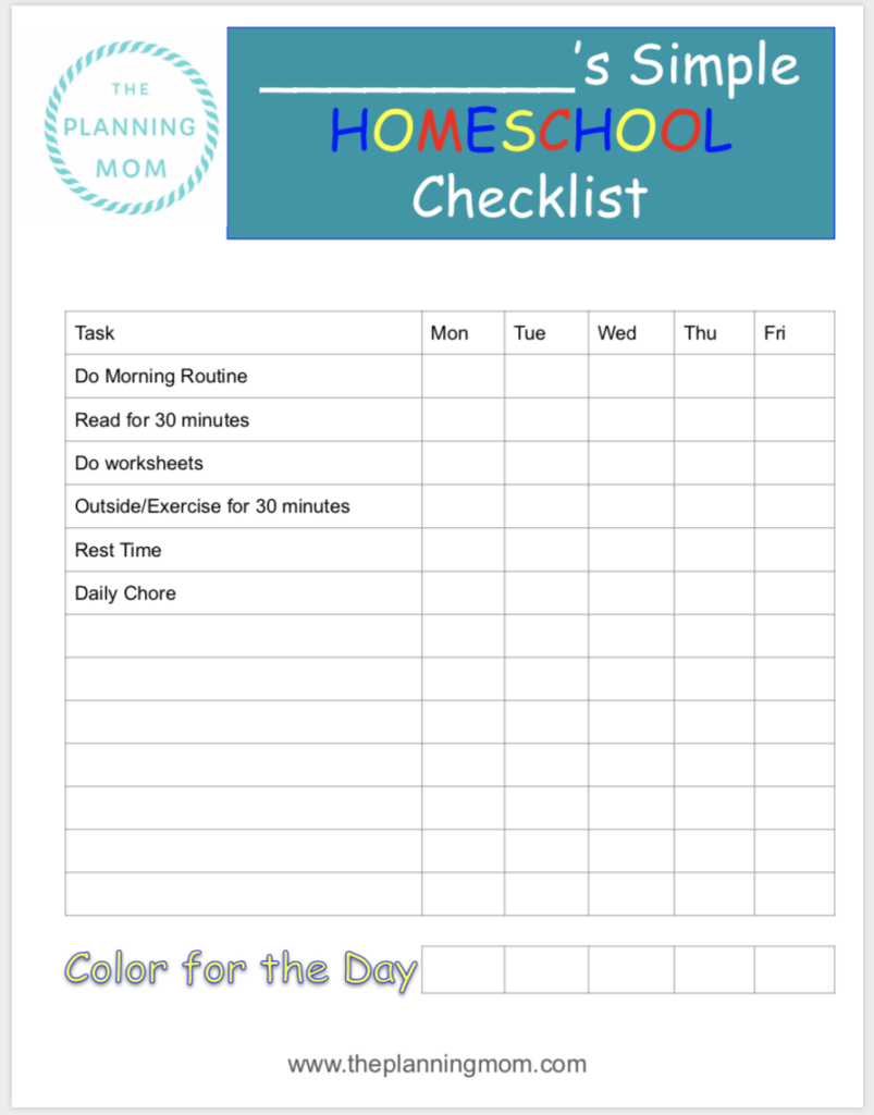 simple homeschool checklist, homeschool success, homeschooling tips, how to homeschool