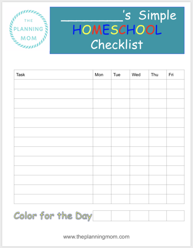 Simple Checklist Template from www.theplanningmom.com