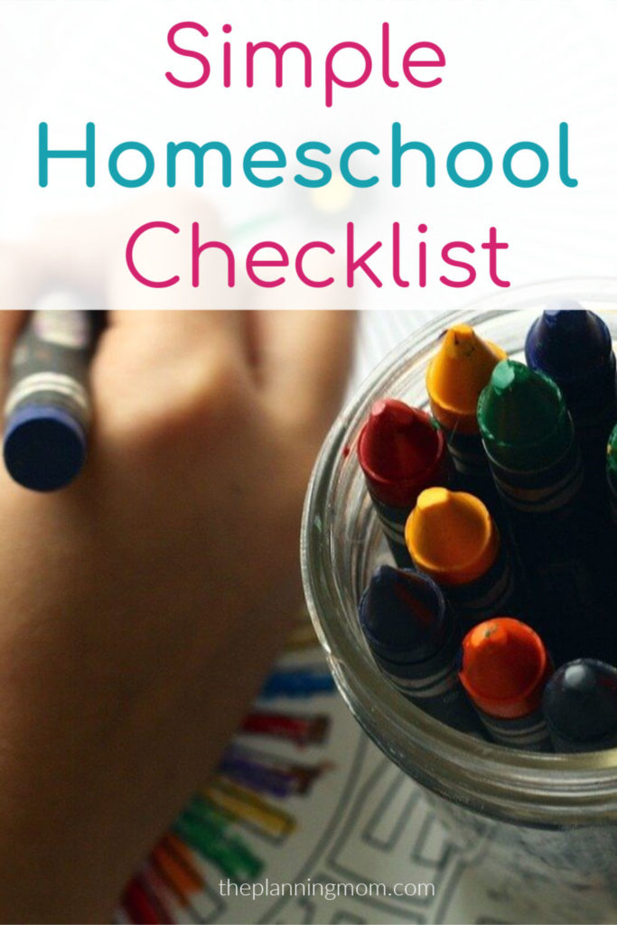 simple homeschool checklist, easy homeschool routine, daily homeschool checklist schedule