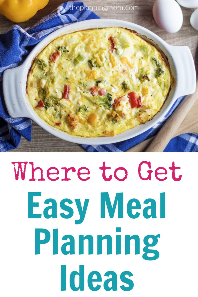 easy meal planning ideas, meal list template, where to find meal ideas, family recipe ideas