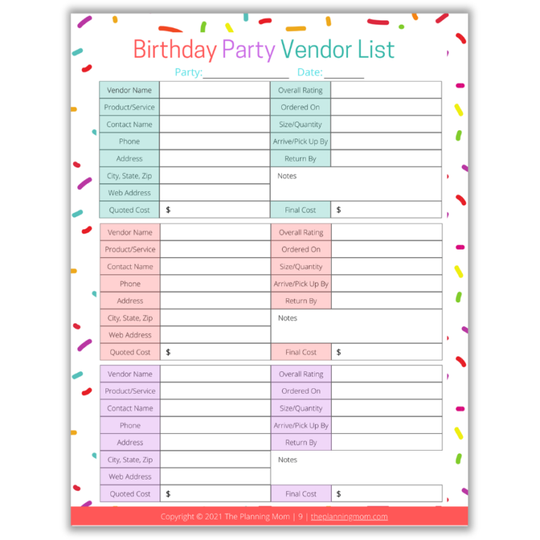 Tips on How to Plan a Birthday Party Menu The Planning Mom