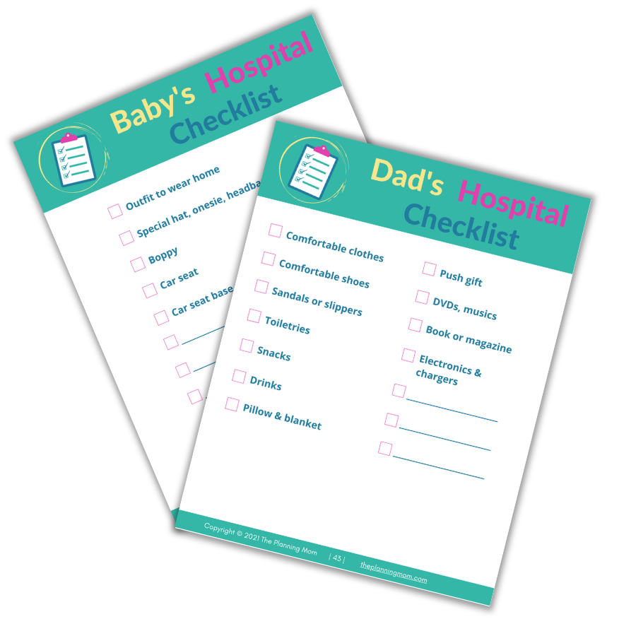 what a dad should pack in his hospital bag, hospital bag checklist, what a dad needs for labor and delivery, baby checklist
